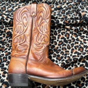 Brown Leather Western Boots ACME MENS SZ 6